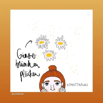 Gänseblümchen pflücken