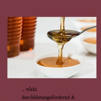 Honig wirkt durchblutungsfördernd und hält die Haut geschmeidig 