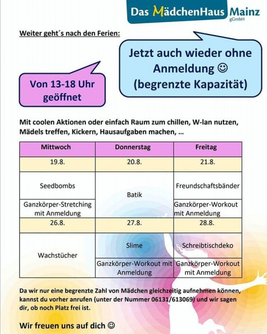 Treffprogramm August 