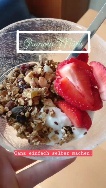 Selbstgemachtes Granola Müsli